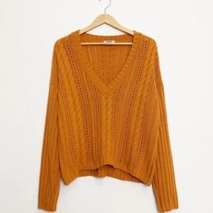 Moschino Cheap And Chic Rust Cableknit Sweater 12 Orange Wool Cashmere Angora